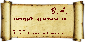 Batthyány Annabella névjegykártya